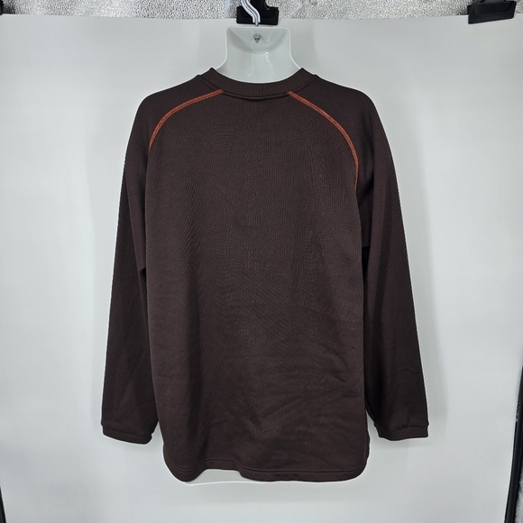 Cleveland Browns NFL Team Apparel Men's Large Reebok Long-Sleeve Crewneck Shirt - Picture 4 of 6